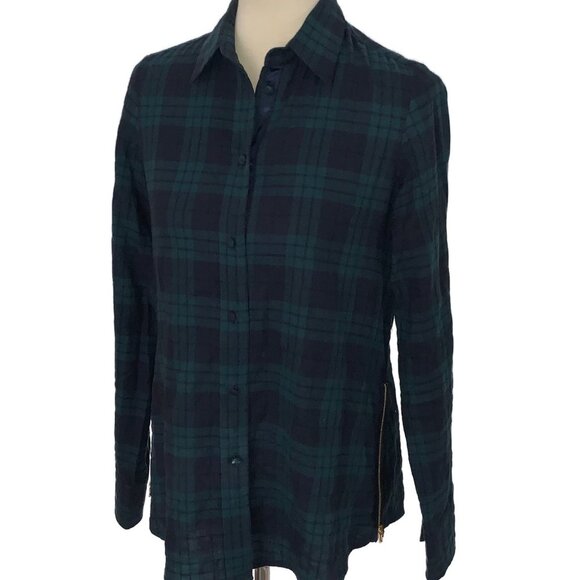 Harvey Faircloth Flannel Size Zip Button Down - Picture 4 of 12